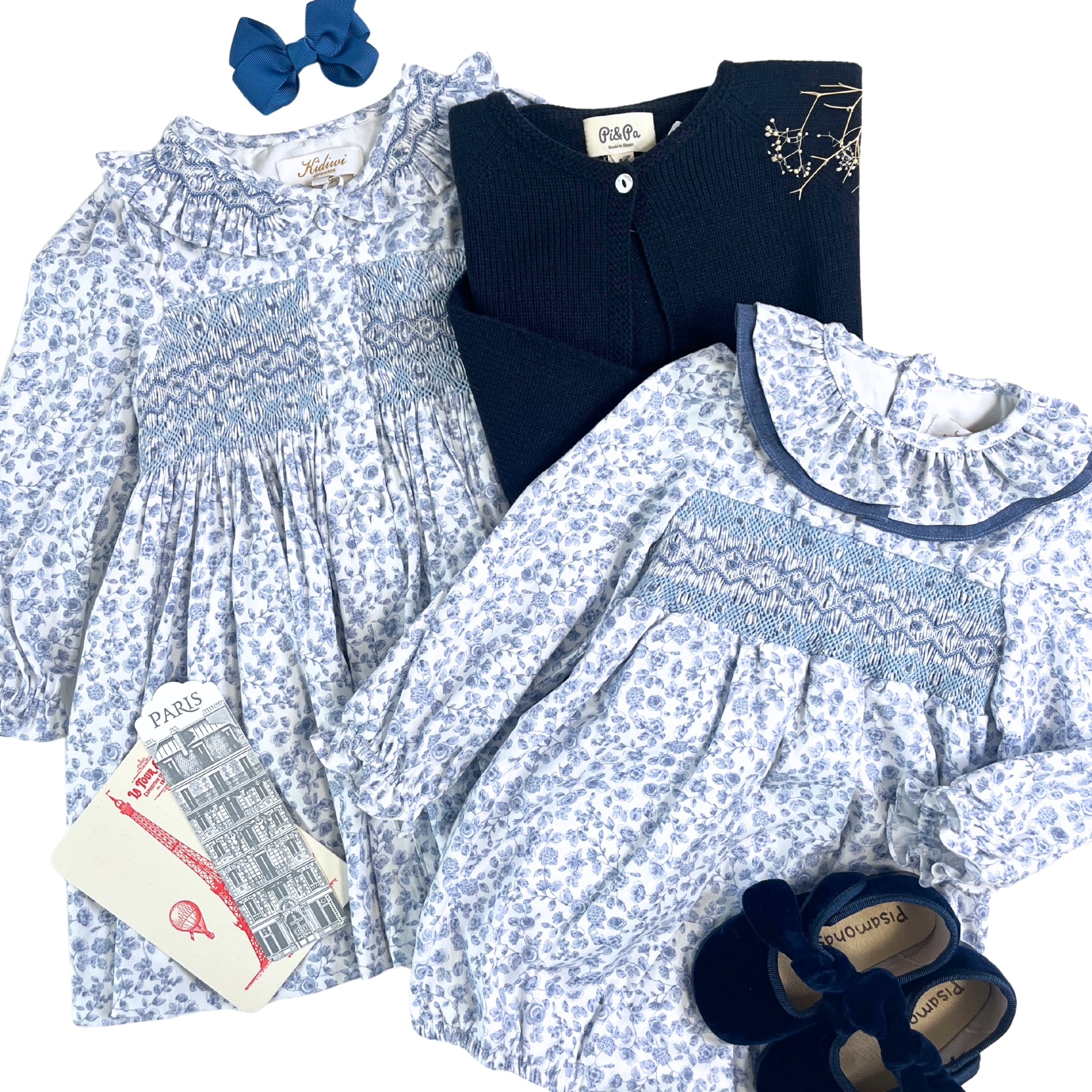  Adeline スモッキングワンピース｜Kidiwi サイズ: 4Y(104cm)