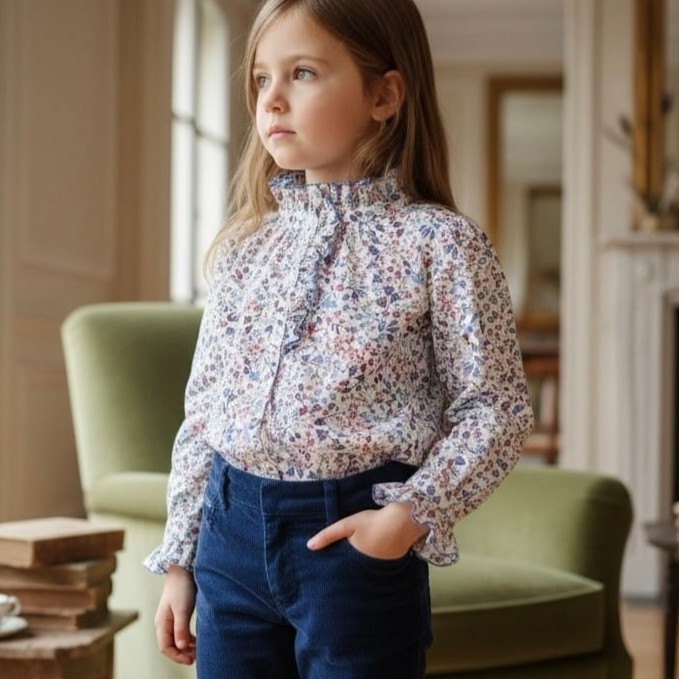  Liberty Flower Shirt｜Marie Puce サイズ: 3Y(98cm)