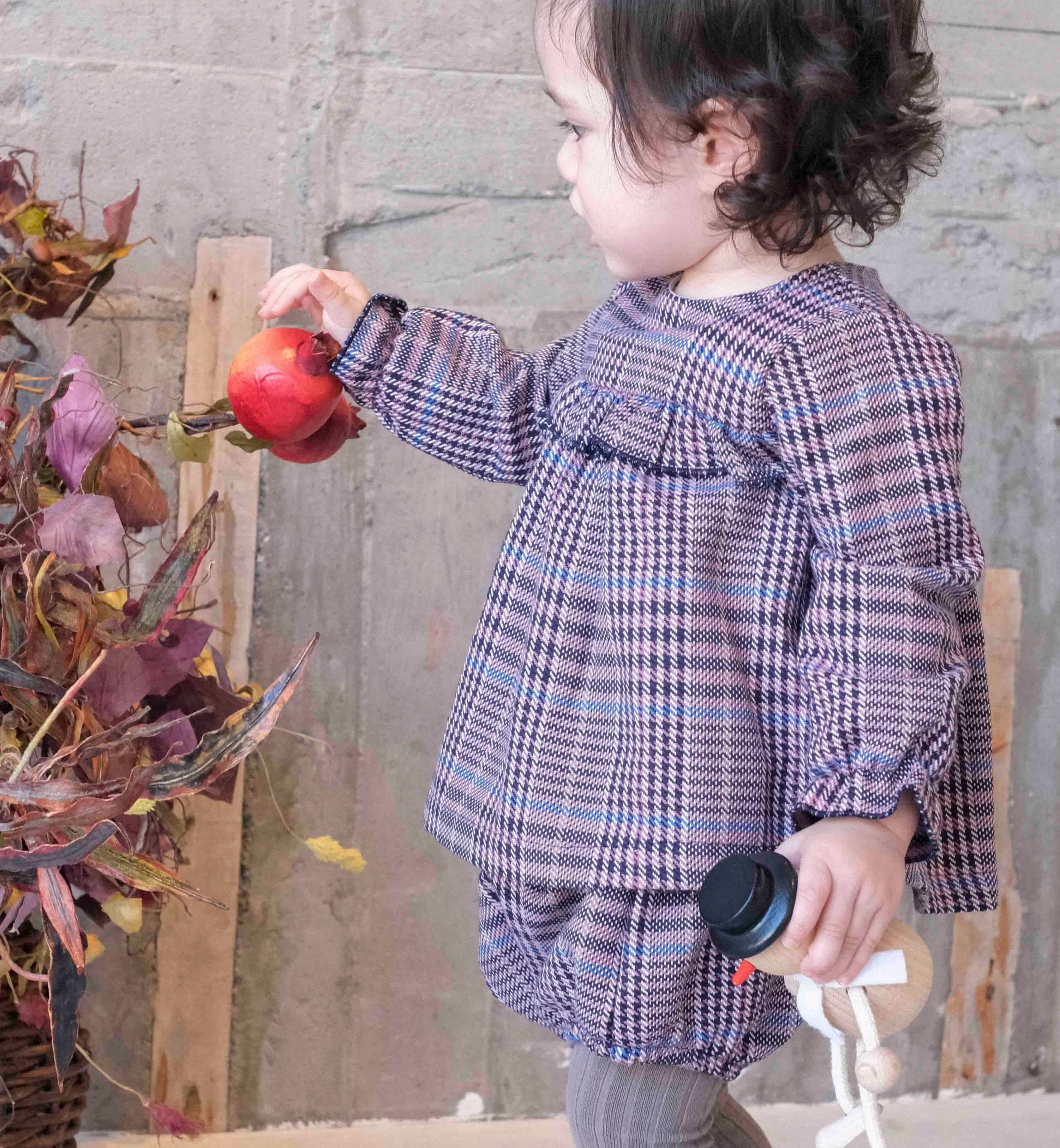  Pink Check Set-Up Dress｜Babidu サイズ: 6M(65cm)