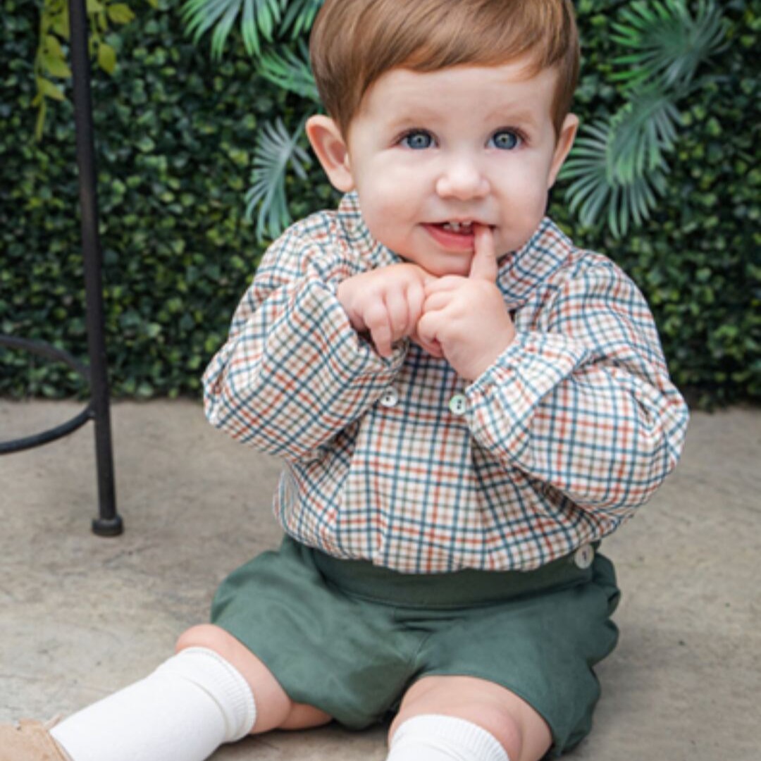  Check シャツ＆パンツ セットアップ｜Cua-cuak サイズ: 18M(86cm）