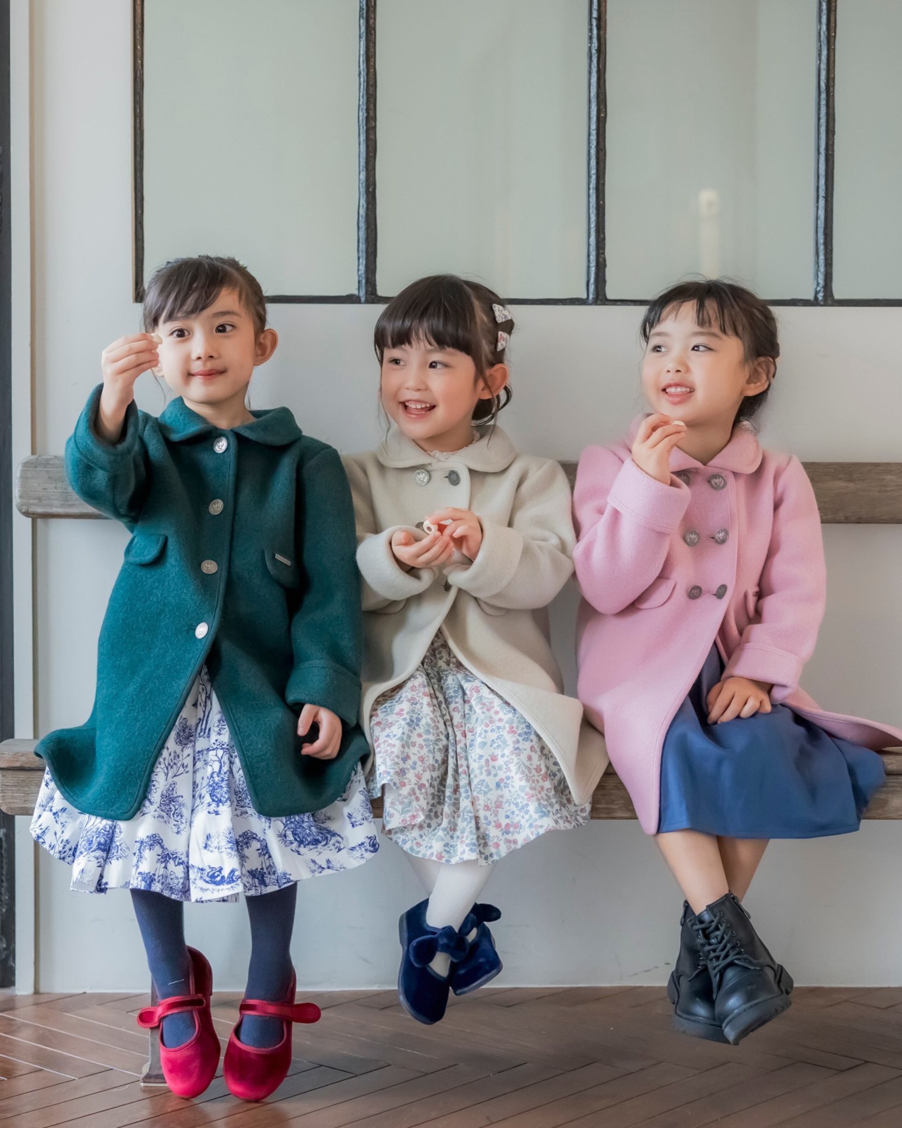 ダブルブレストコート（アイボリー）｜Marae サイズ: 4Y(104cm)