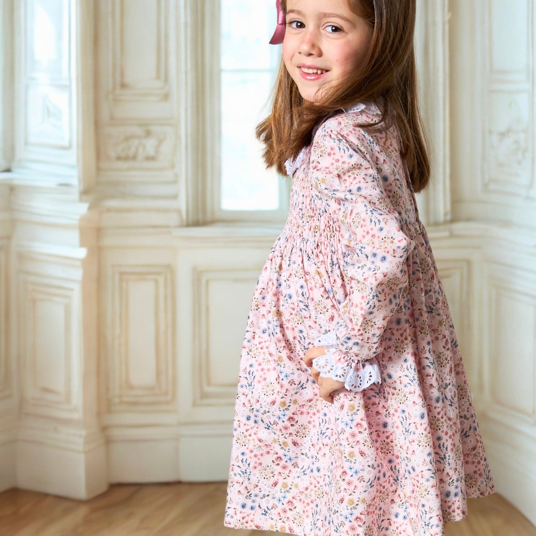  Eva ギャザーワンピース｜Pi&Pa サイズ: 2Y(92cm)