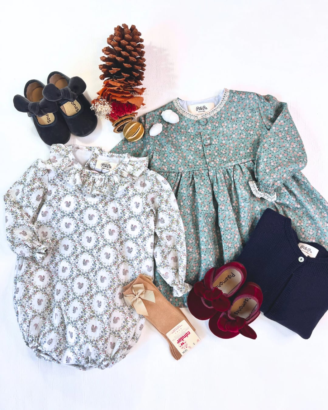  Squirrel ロンパース｜Pi&Pa ベビーサイズ: 18ヶ月 (86cm)