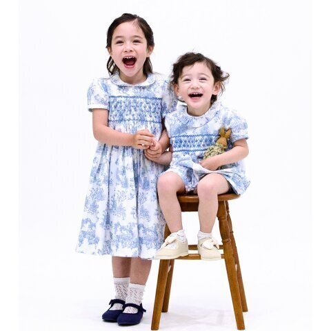 Theodora スモッキングロンパース｜Annafie ベビーサイズ: 12ヶ月 （80cm）