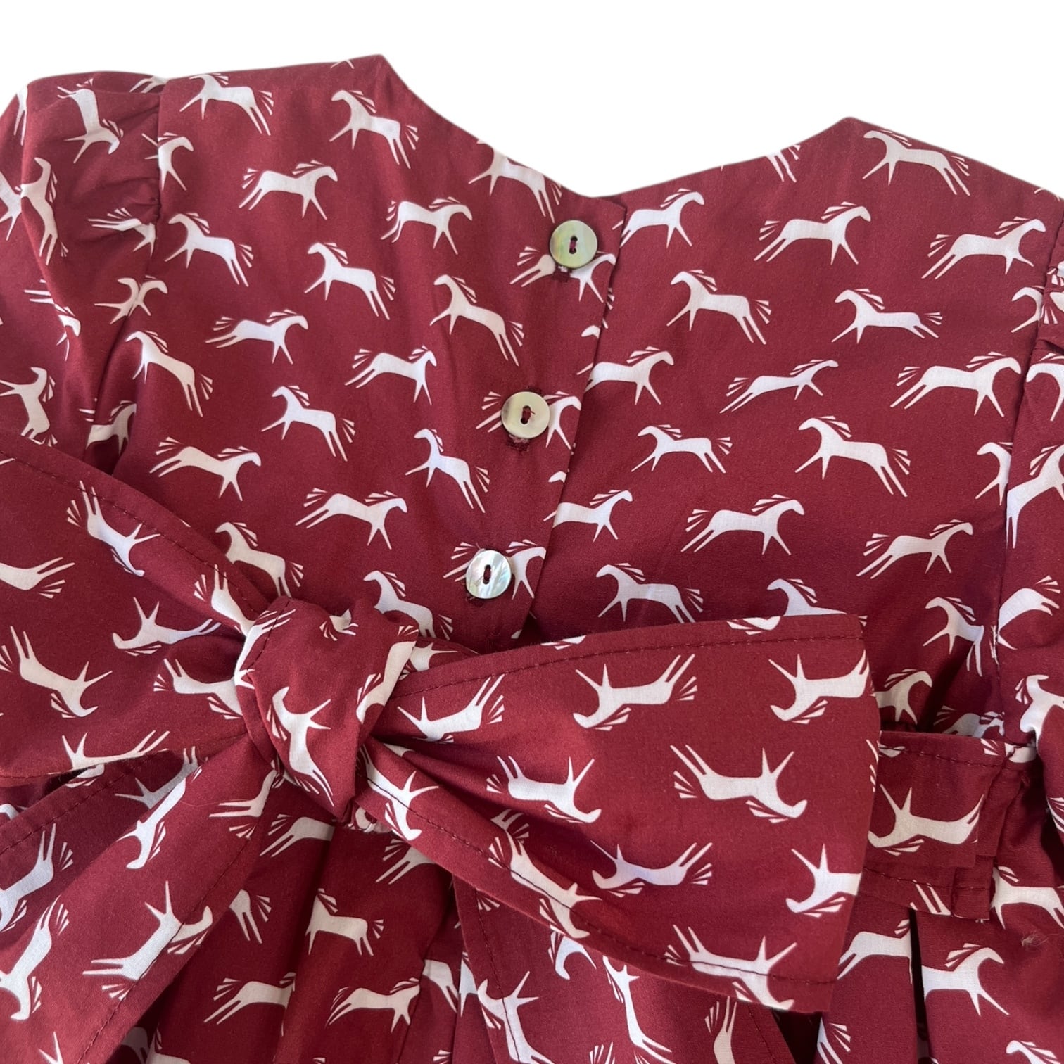  Horse ワンピース（Red）｜Cua-Cuak サイズ: 4Y(104cm)