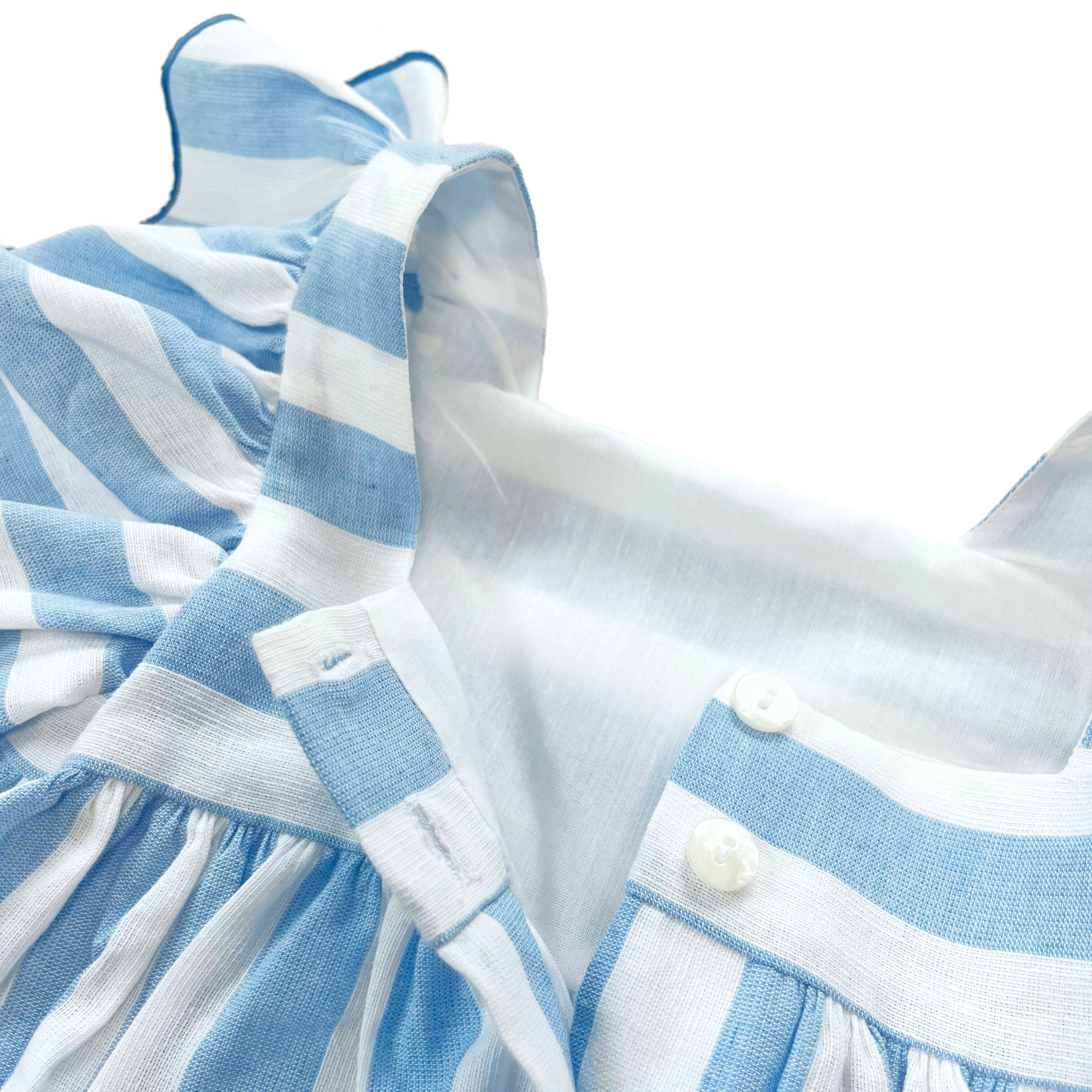 Elsa Blue Stripe ワンピース｜Foque サイズ: 4Y(104cm)