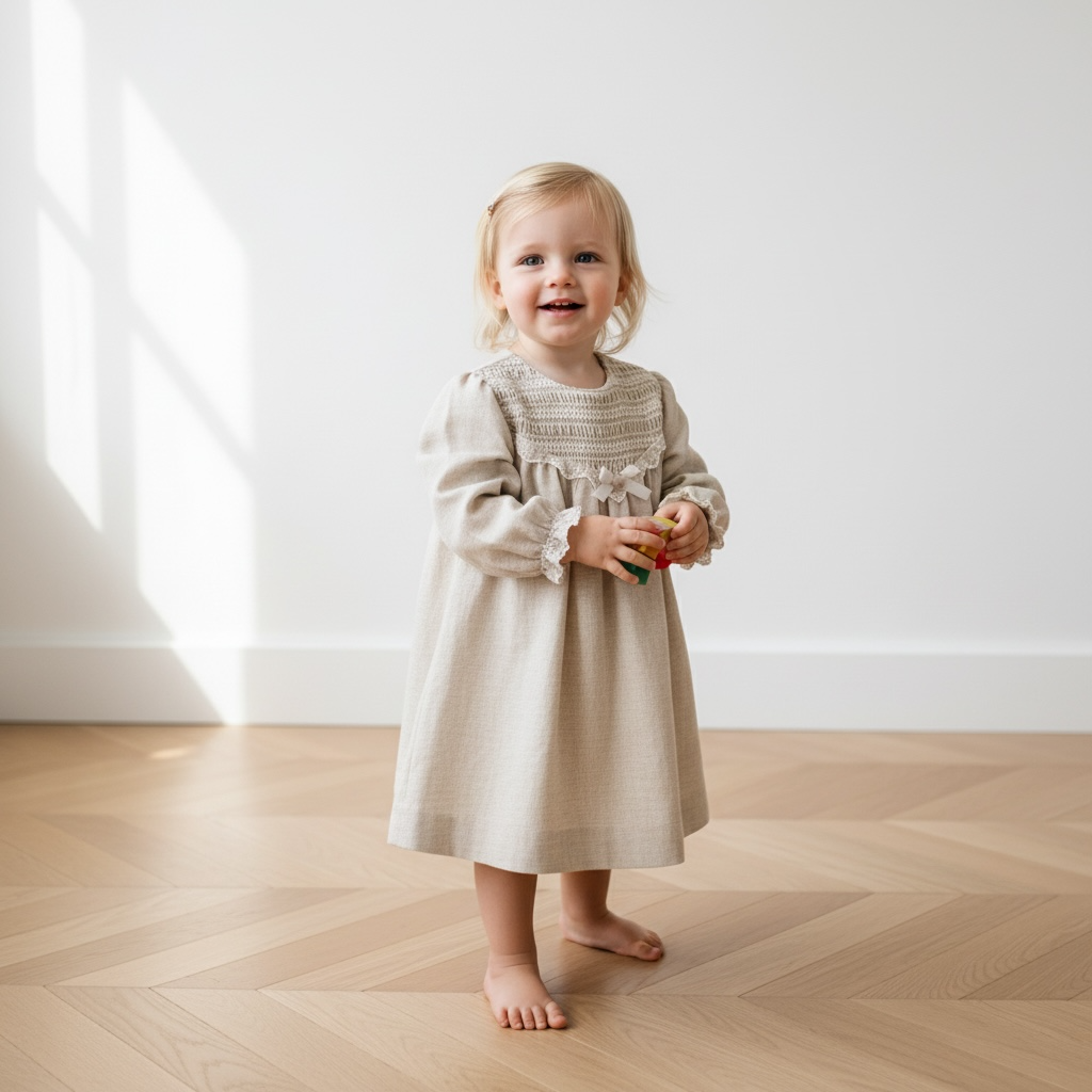  Arrullo スモッキングワンピース｜Paz Rodriguez サイズ: 6M(65cm)