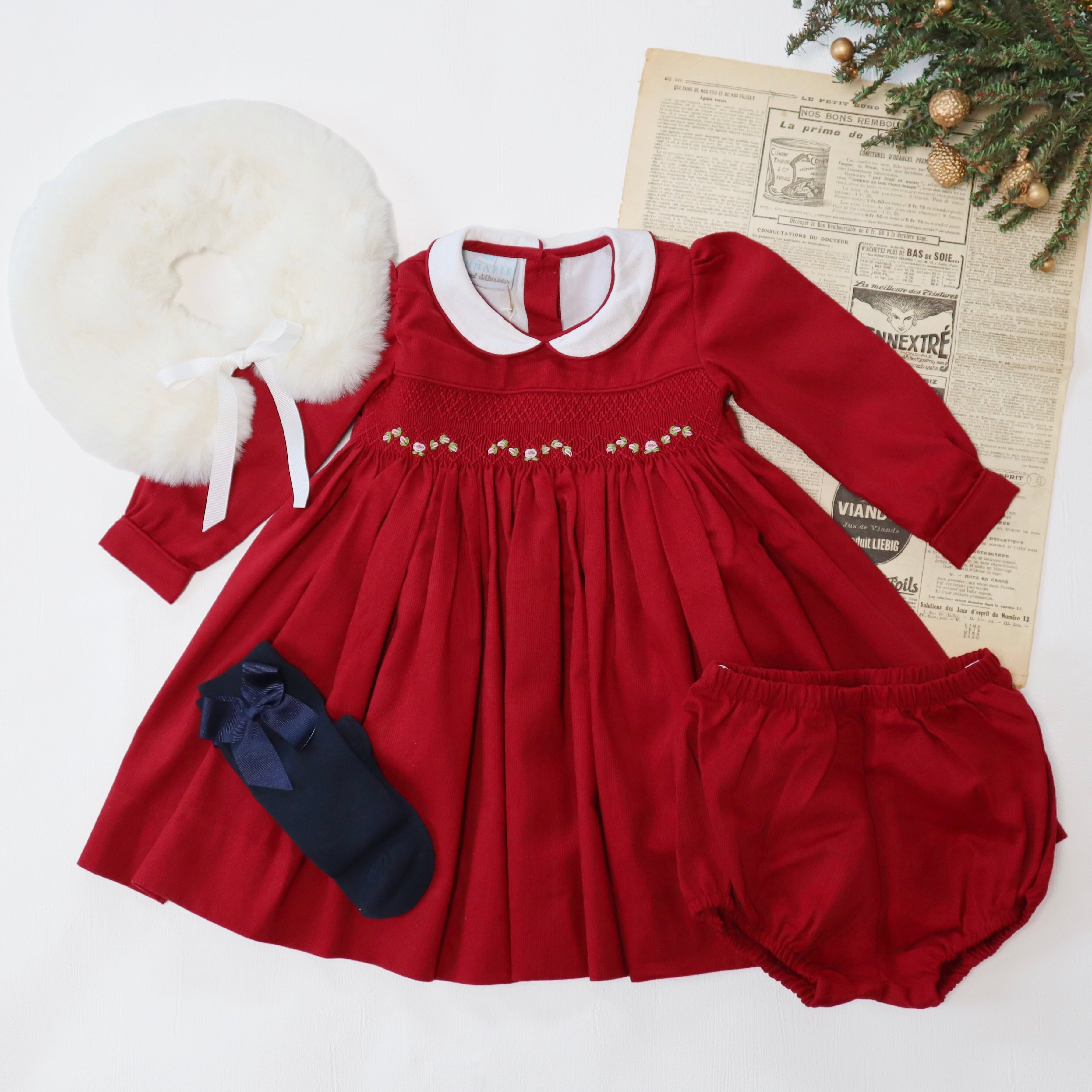 Bella スモッキングワンピース（2Yまでブルマ付）｜Annafie サイズ: 3Y(98cm)