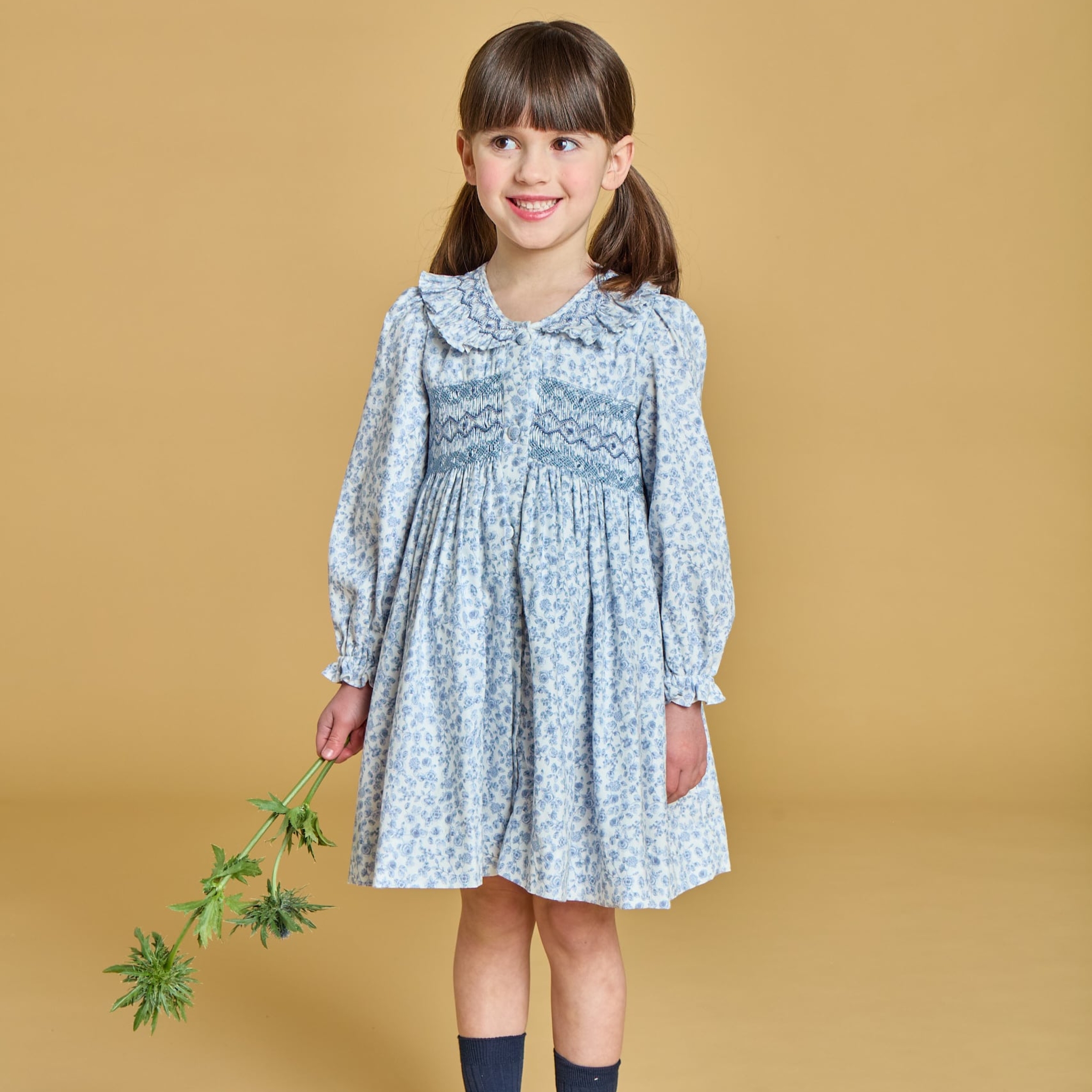  Adeline スモッキングワンピース｜Kidiwi サイズ: 4Y(104cm)