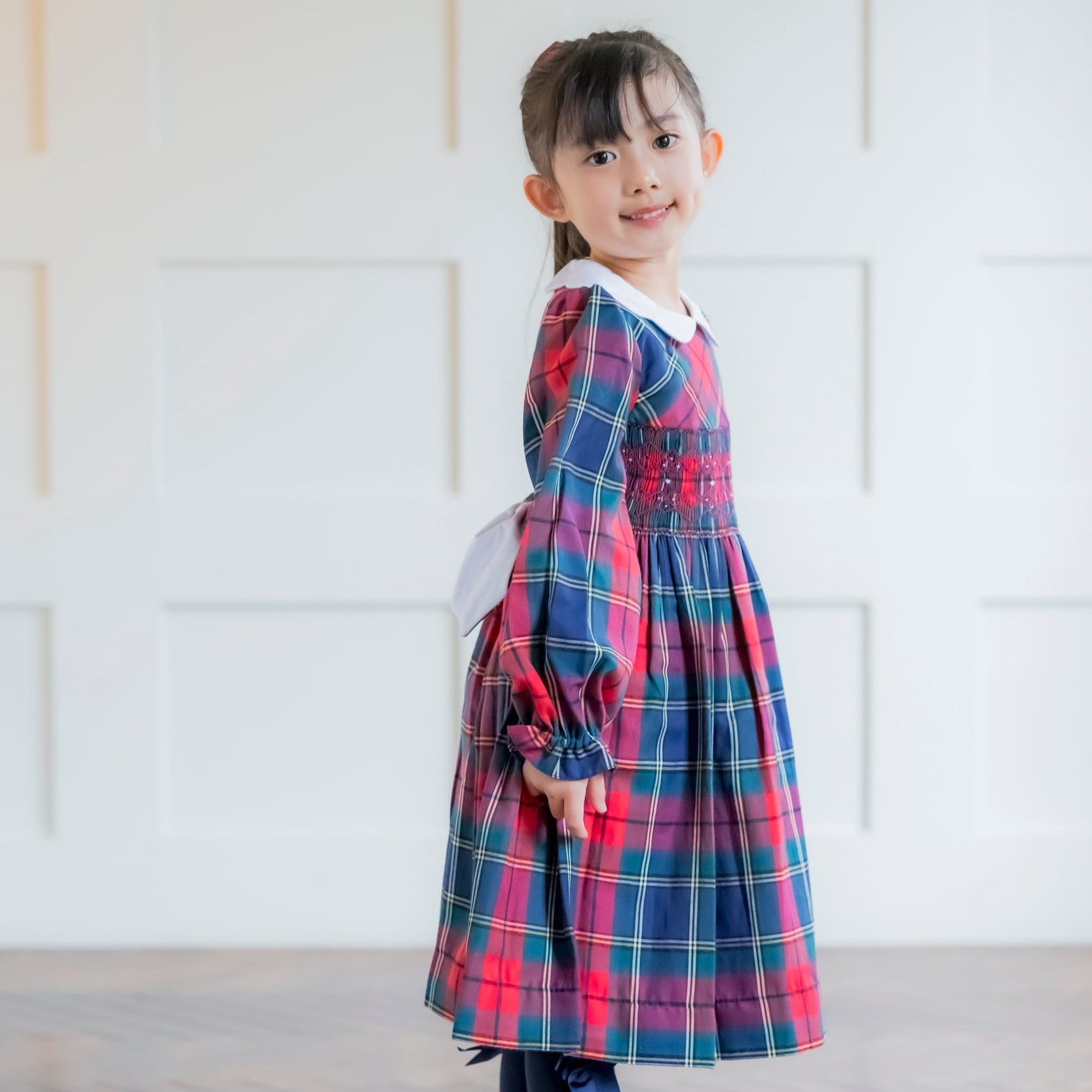  Ritha スモッキングワンピース｜Kidiwi サイズ: 2Y(92cm)