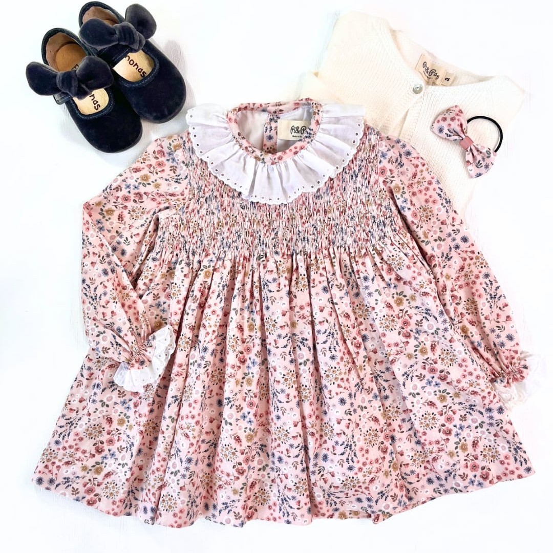  Eva ギャザーワンピース｜Pi&Pa サイズ: 2Y(92cm)