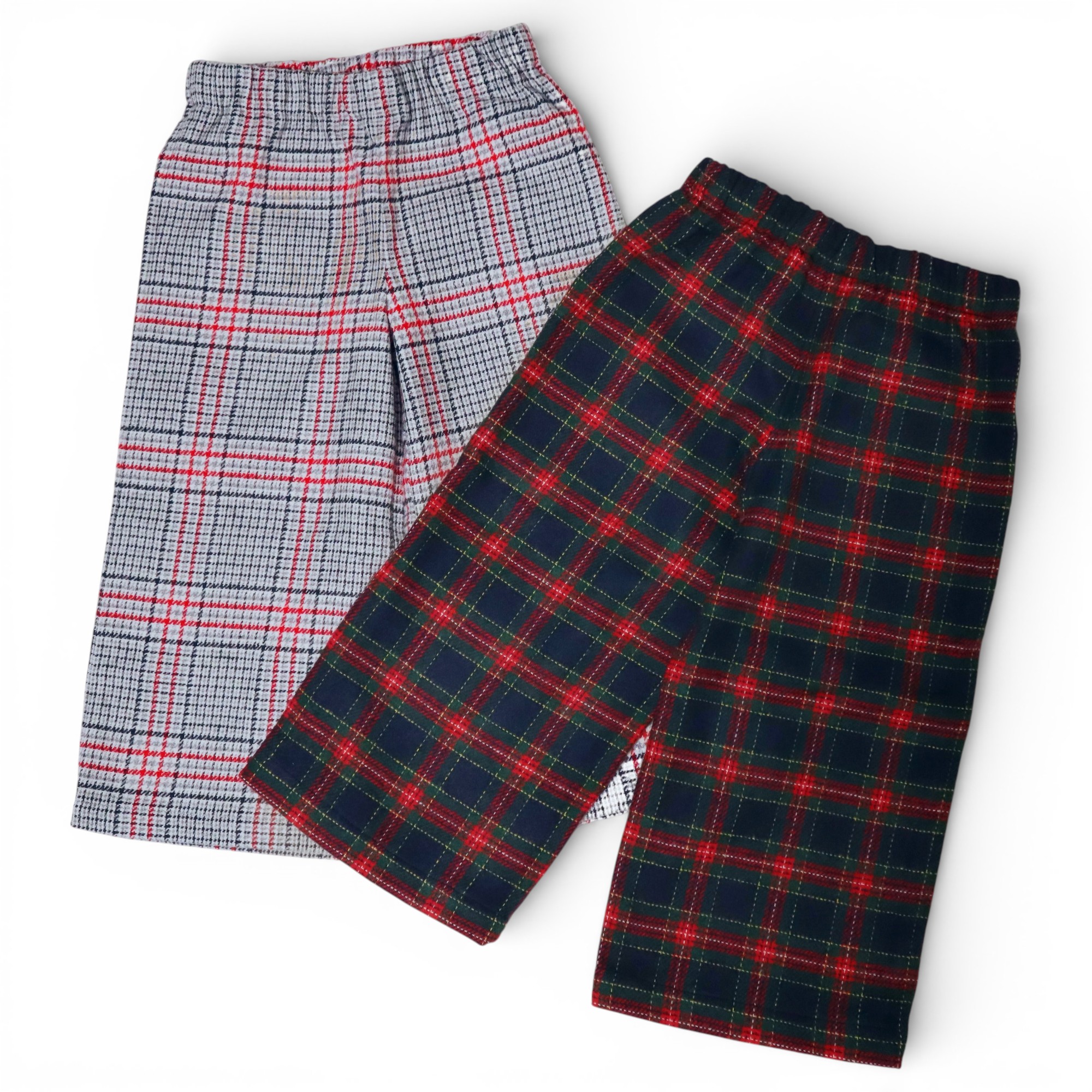  Tartan Gaucho パンツ｜Perte サイズ: 4Y(104cm), カラー: RED TARTAN