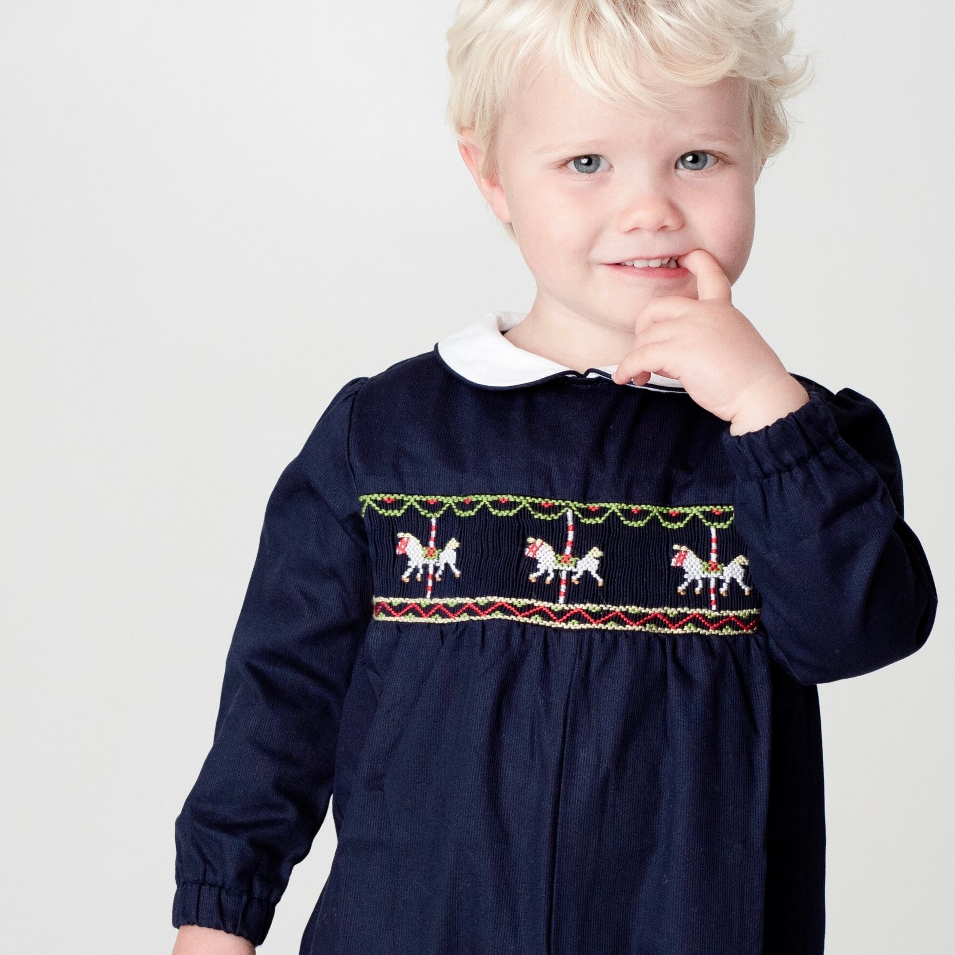 Carousel スモッキングロンパース｜Annafie