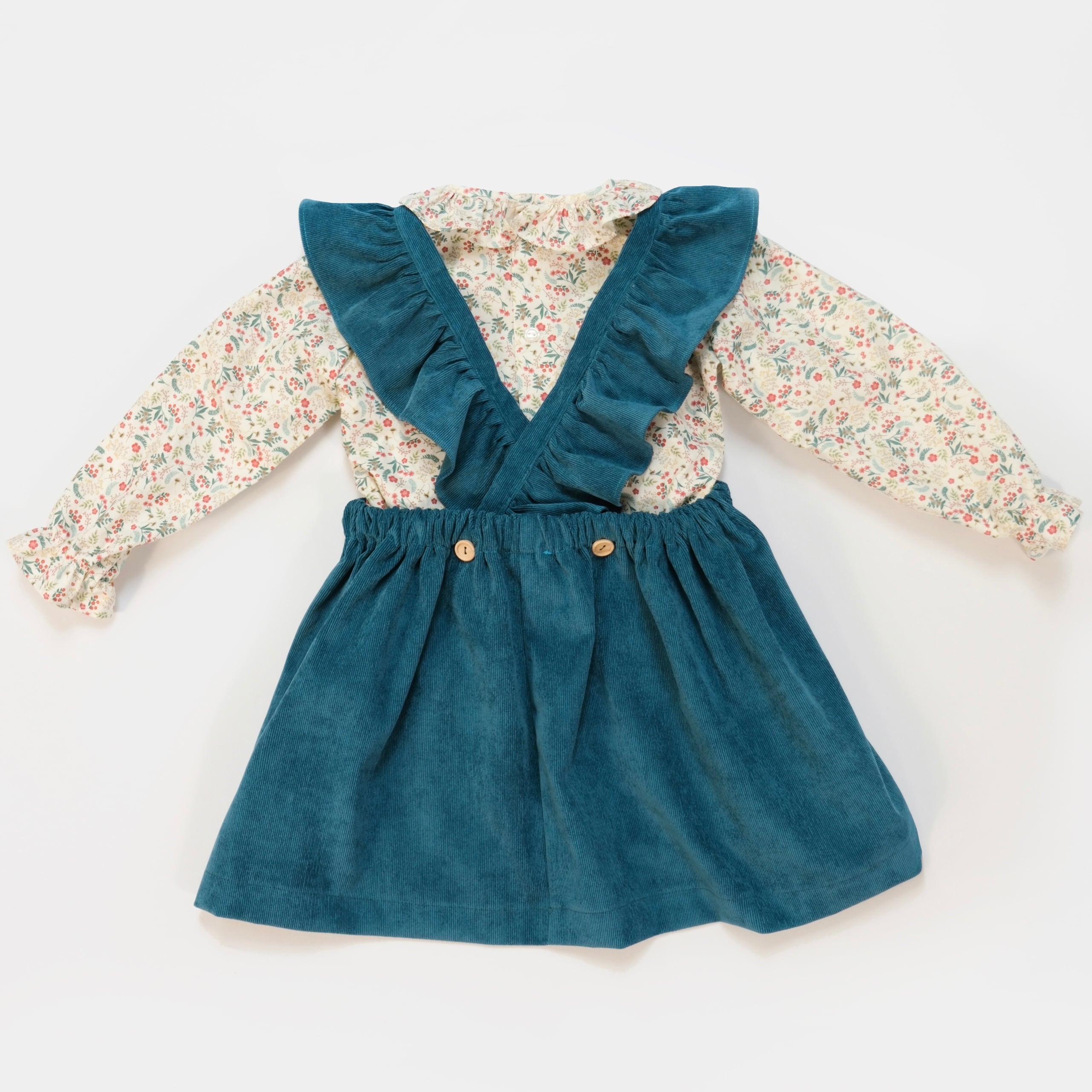  Green Corduroy シャツ＆ワンピース セットアップ｜Belan サイズ: 4Y(104cm)