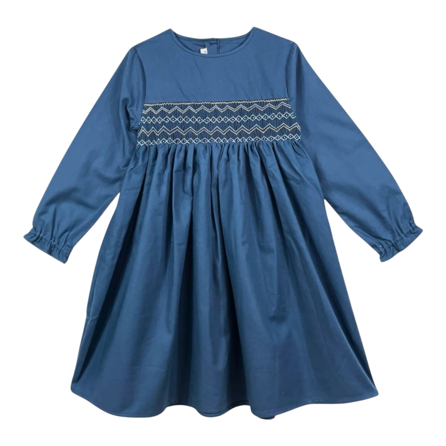  Blue Josephine Smocked Dress｜Marie Puce