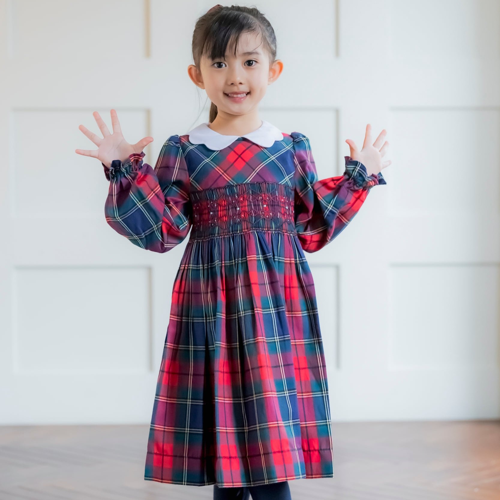  Ritha スモッキングワンピース｜Kidiwi サイズ: 2Y(92cm)