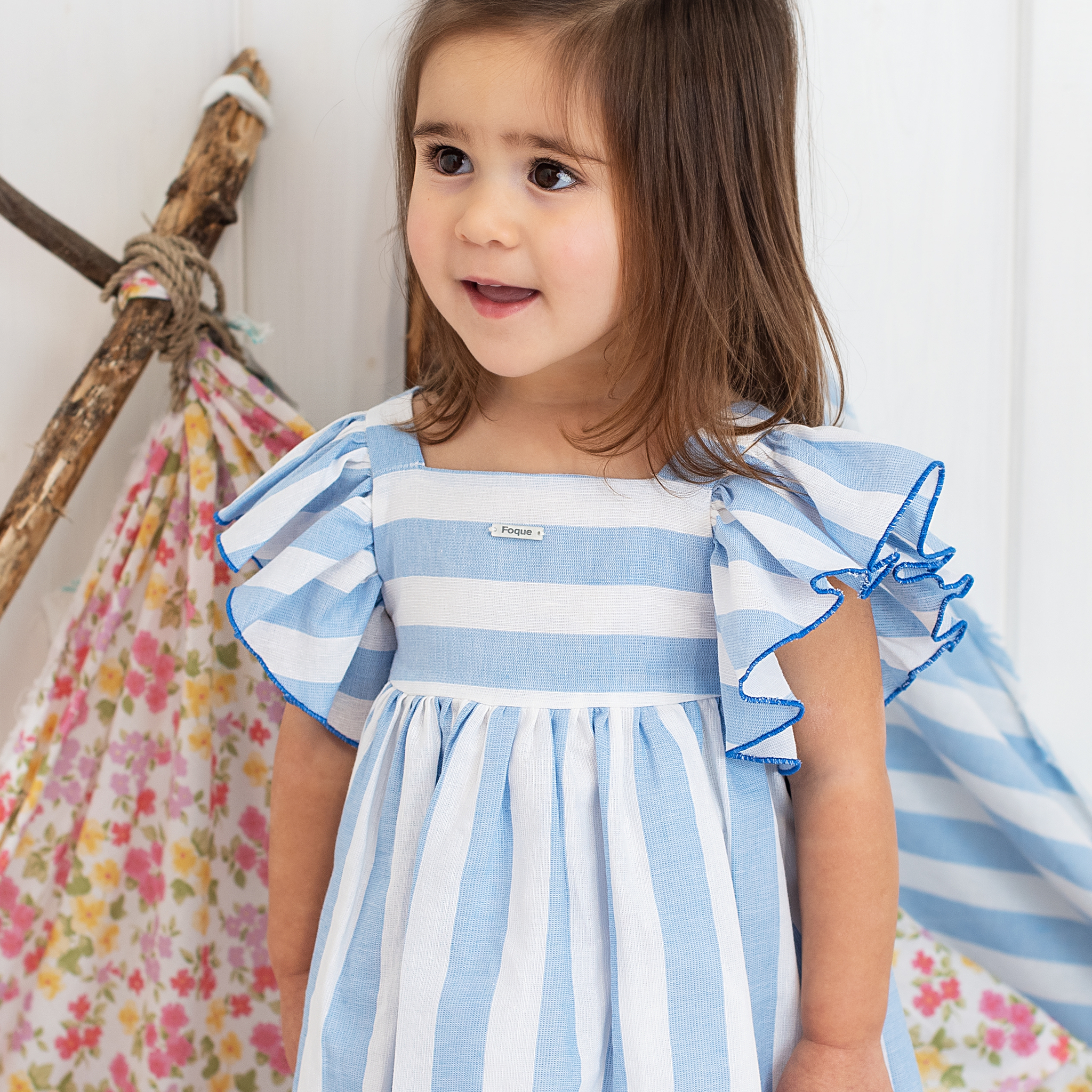 Elsa Blue Stripe ワンピース｜Foque