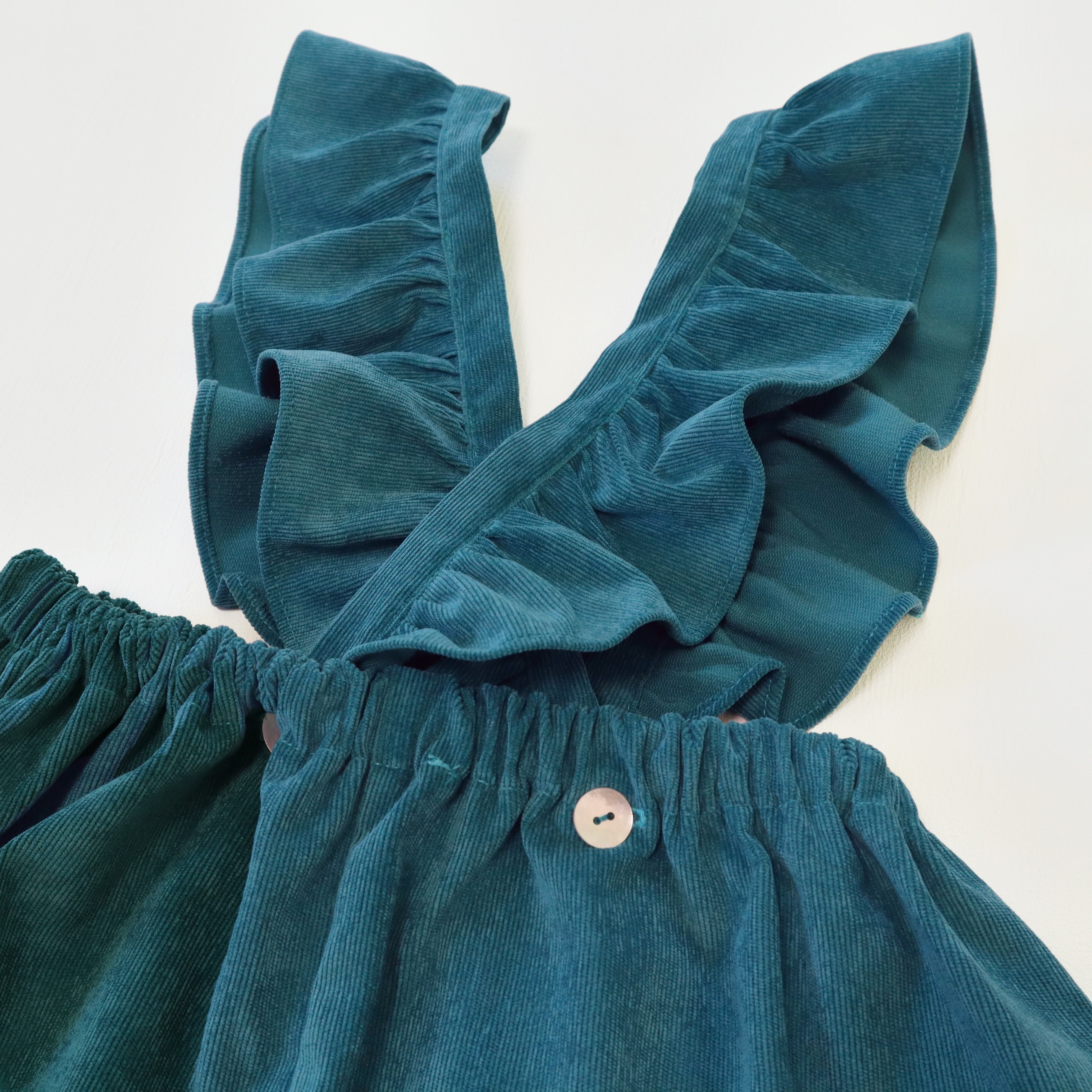  Green Corduroy シャツ＆ワンピース セットアップ｜Belan サイズ: 4Y(104cm)