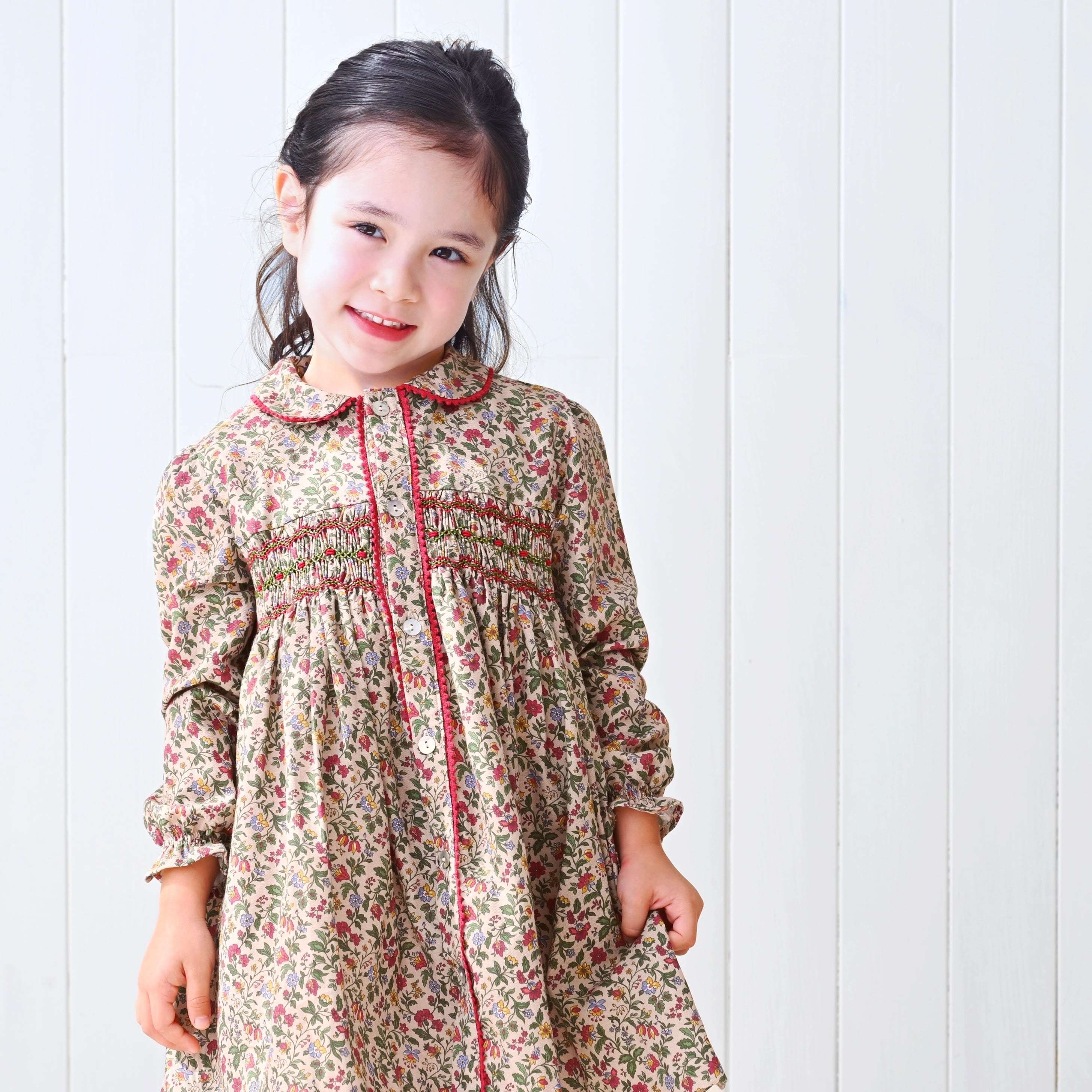  【Last 4Y】Flor de pascua スモッキングワンピース｜Pi&Pa