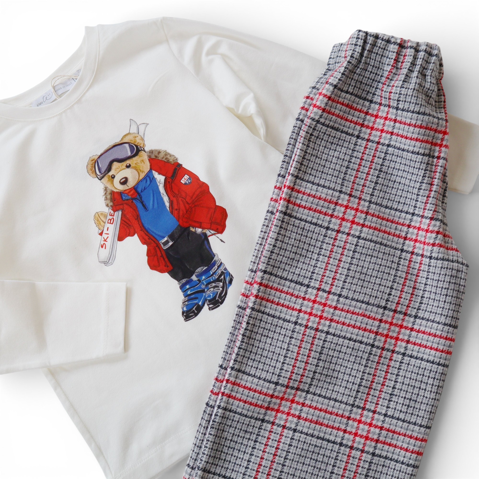  Skiing Bear トップス｜Perte サイズ: 4Y(104cm)