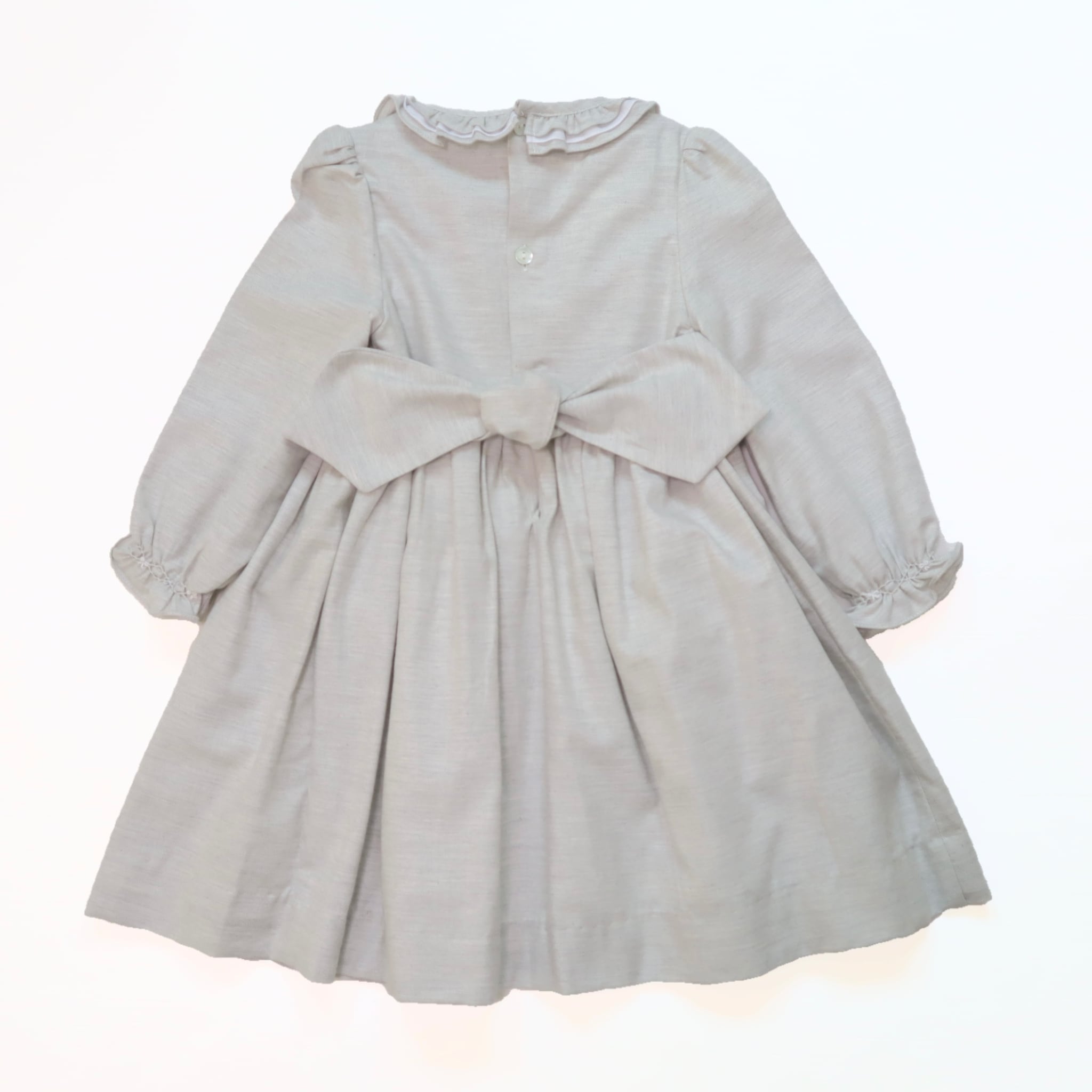  【Last 3Y】Hars Light Grey スモッキングワンピース｜Kidiwi サイズ: 3Y(98cm)