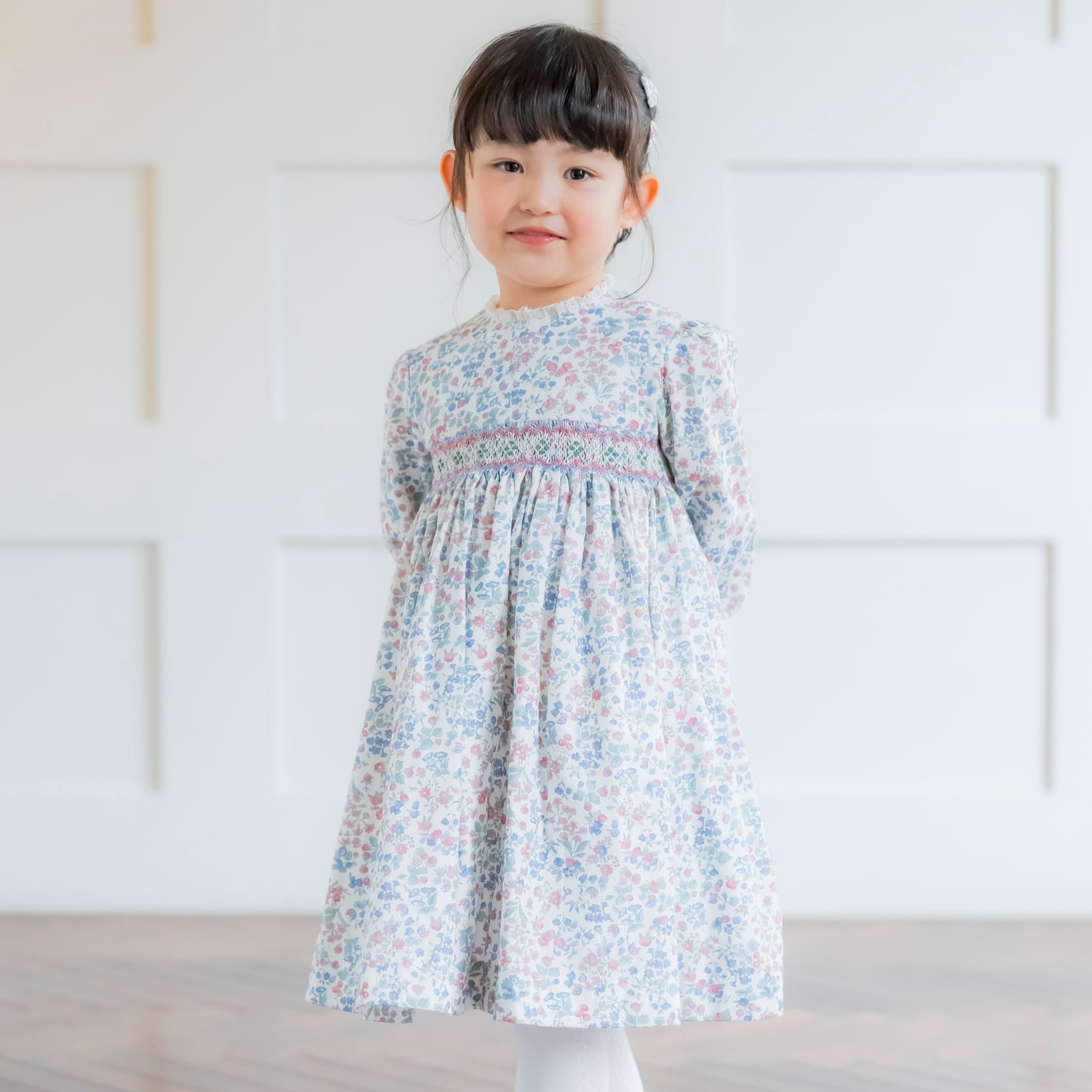  Valeria スモッキングワンピース｜Pi&Pa サイズ: 2Y(92cm)