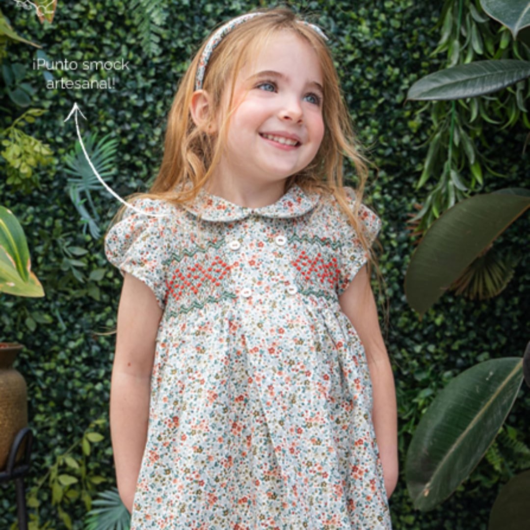  Botanical スモッキングワンピース｜Cua-cuak