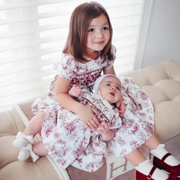 Philomena Toile de Jouy スモッキングワンピース｜Annafie サイズ: 2Y(92cm)