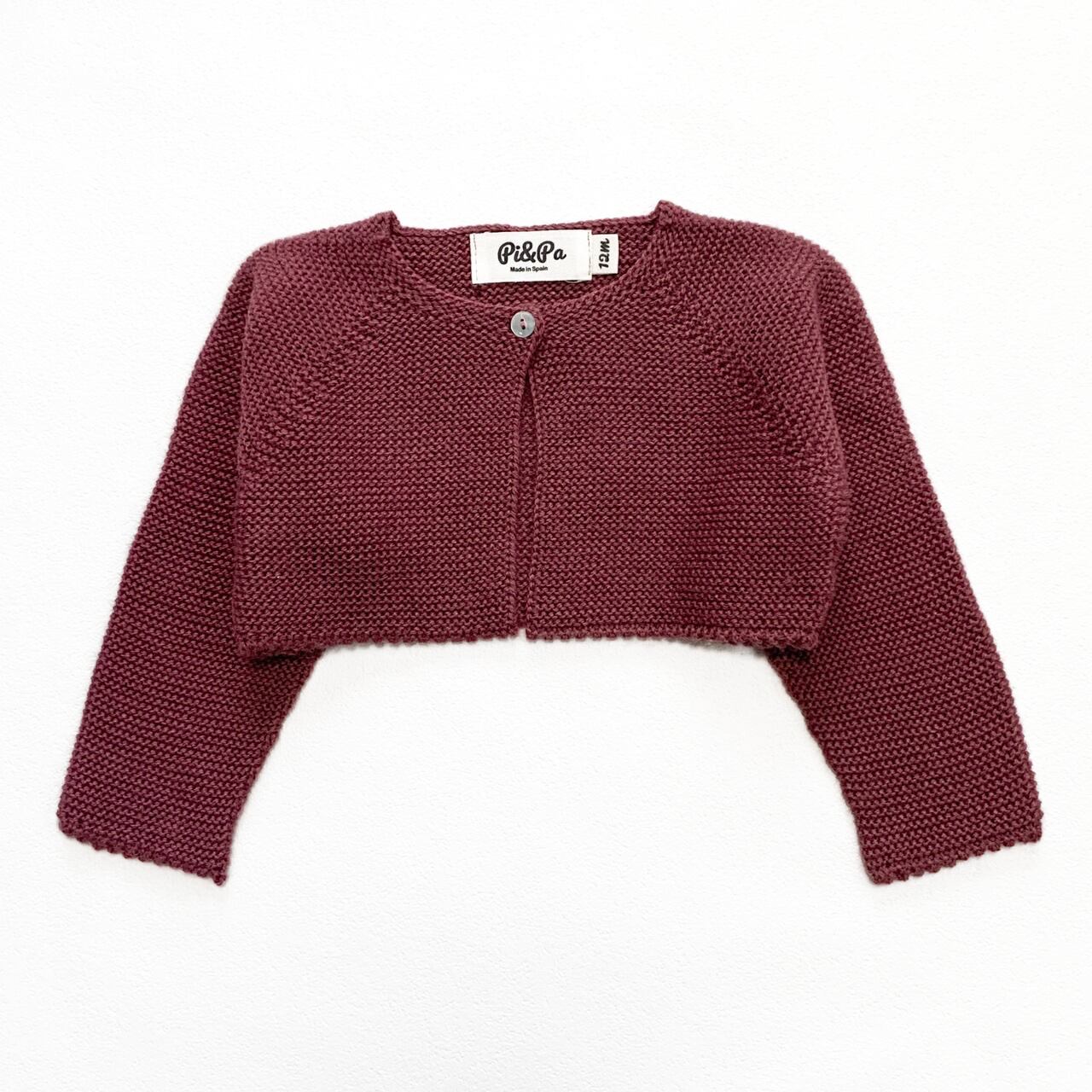  Cardigan（ブルゴーニュ）｜Pi&Pa サイズ: 12M(80cm）