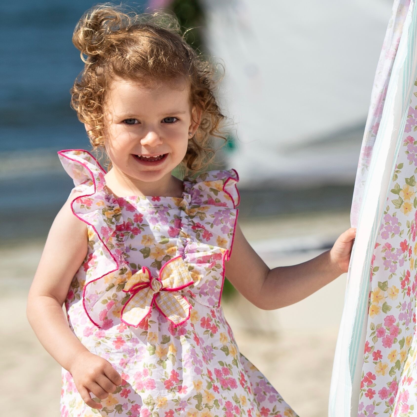 Agata Flower Ribbon ワンピース｜Foque サイズ: 3Y(98cm)