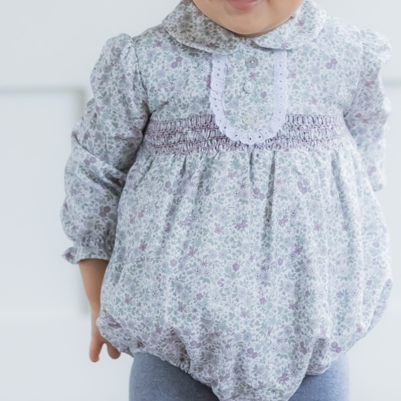  Lucia スモッキングロンパース｜Pi&Pa ベビーサイズ: 18ヶ月 (86cm)