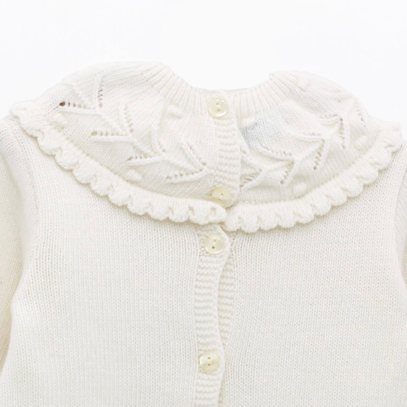  【Last 6M】 Isabel Ivory ベビーワンピース｜Foque サイズ: 6M(65cm)