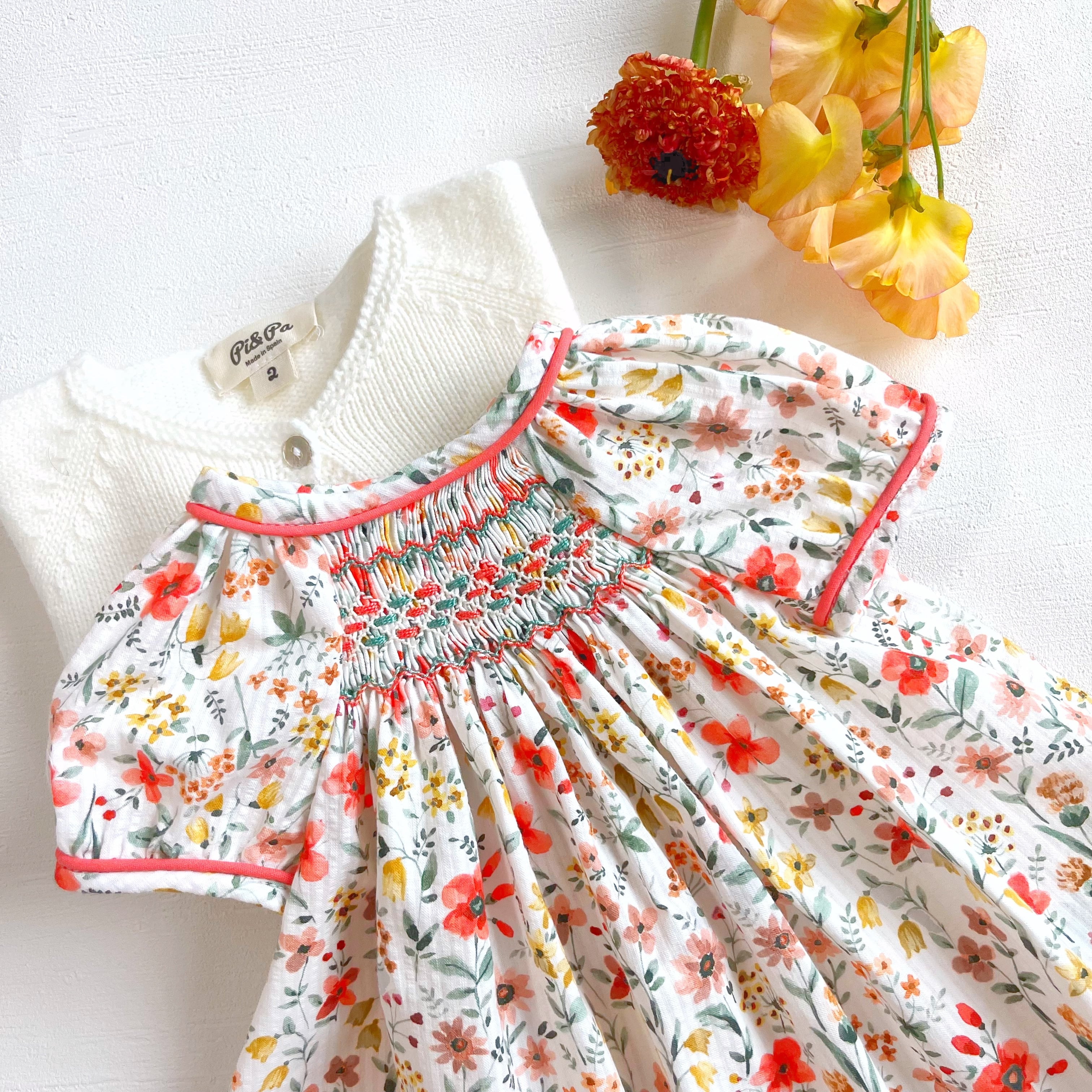 Poppy スモッキングワンピース｜Belan サイズ: 12M(80cm）