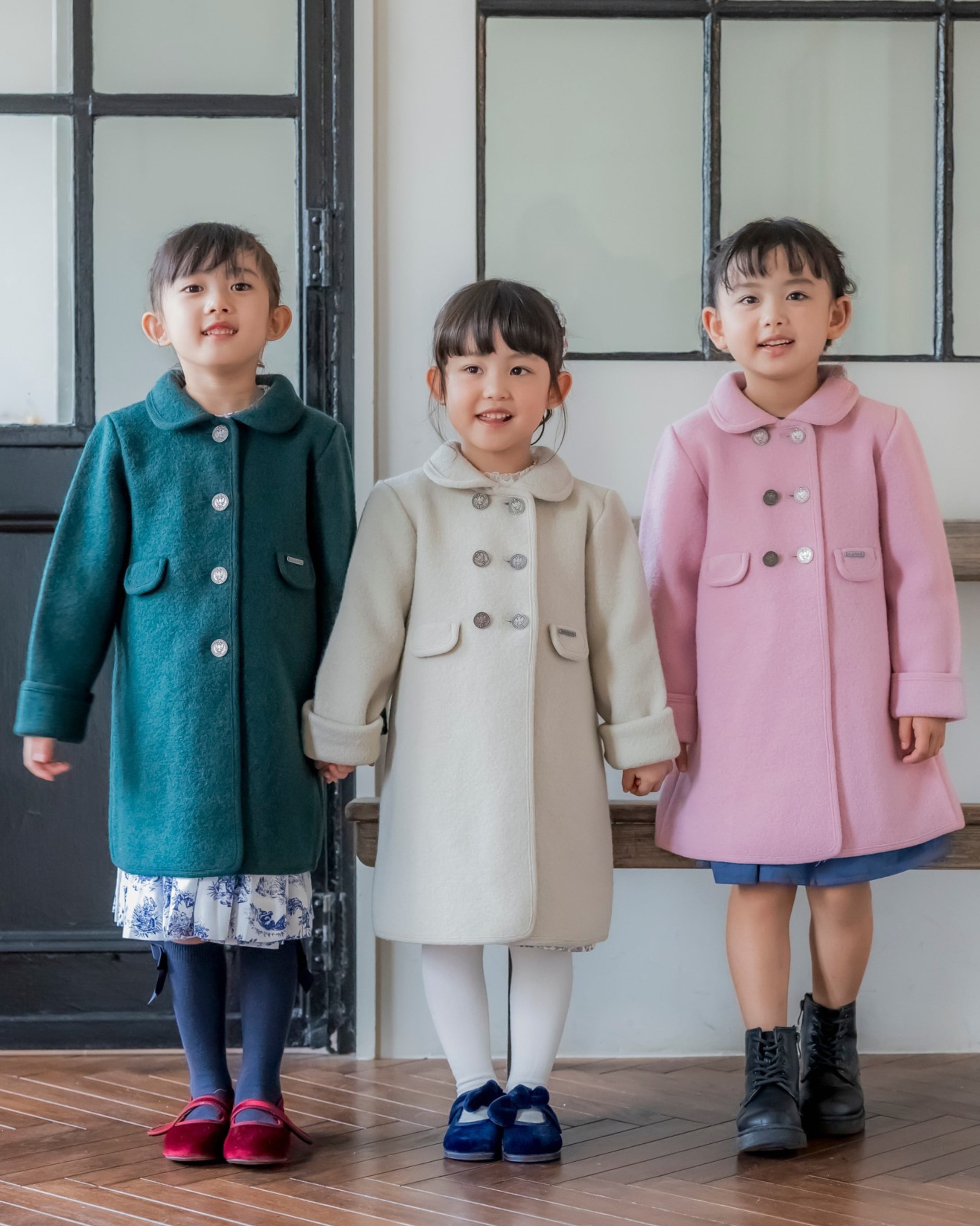 ダブルブレストコート（アイボリー）｜Marae サイズ: 4Y(104cm)