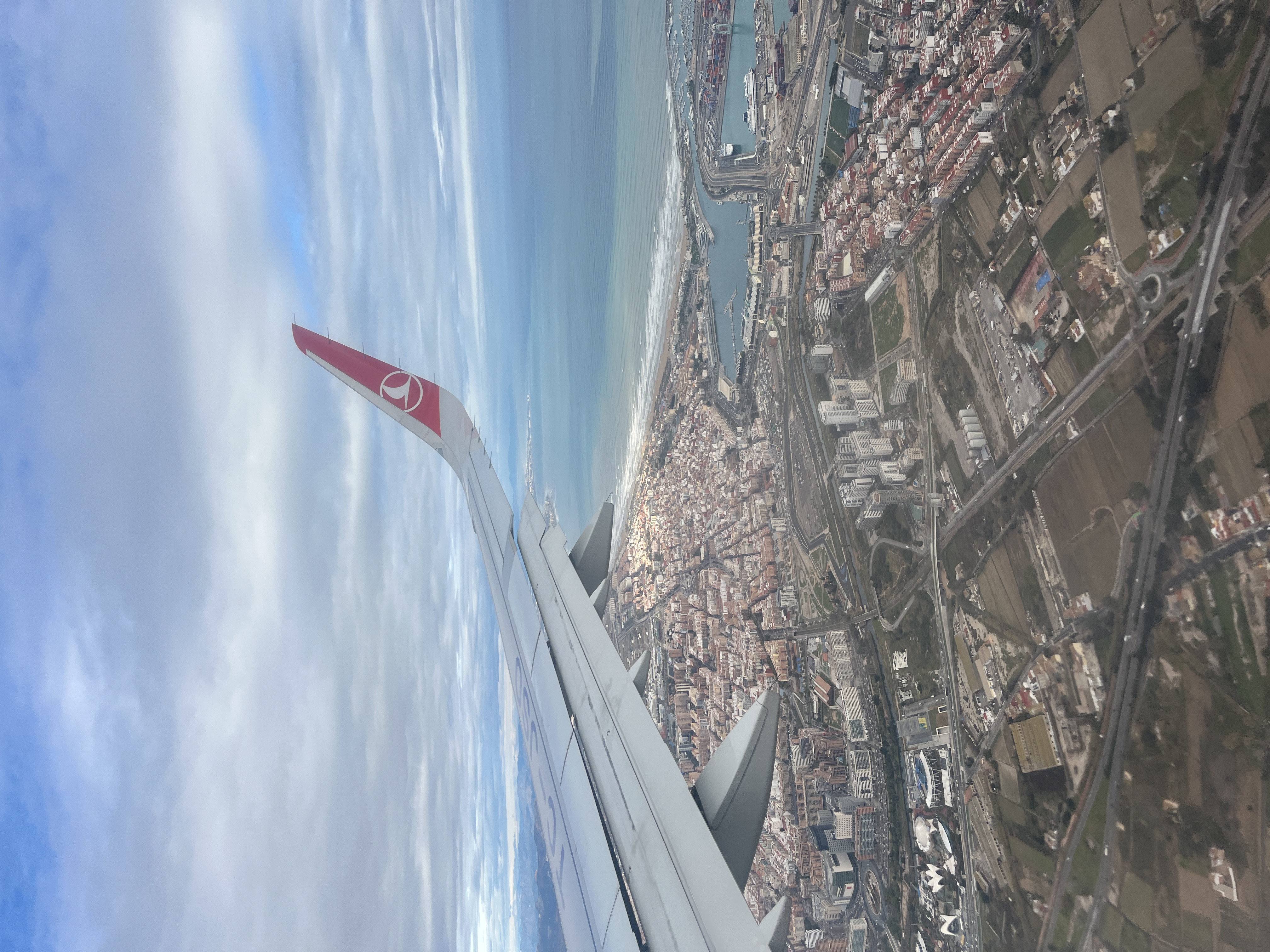 スペイン・バレンシア上空からの景色