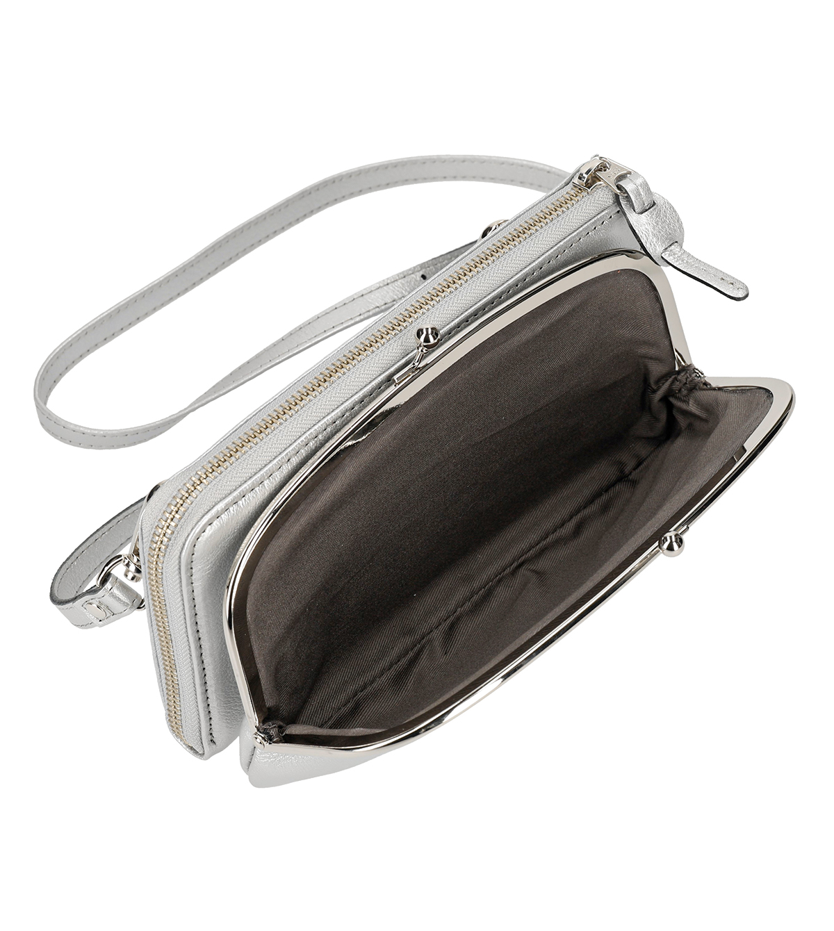 お財布ショルダー がまくちマホン カラー: シルバー