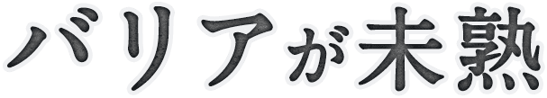 バリアが未熟