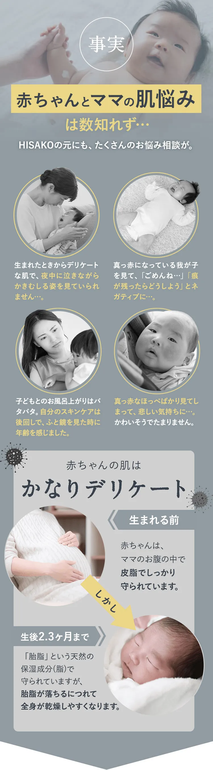 赤ちゃんとママの肌悩みは数知れず…