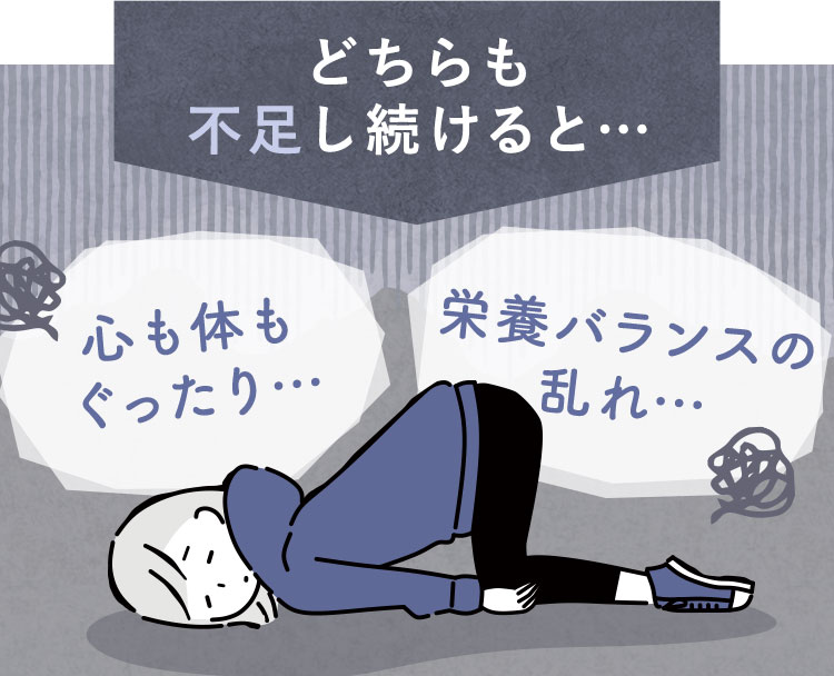 どちらも不足し続けると…