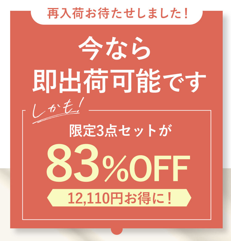 注文殺到に伴いお一人様1セットまで半額以下