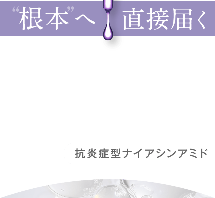 根本へ直接届く