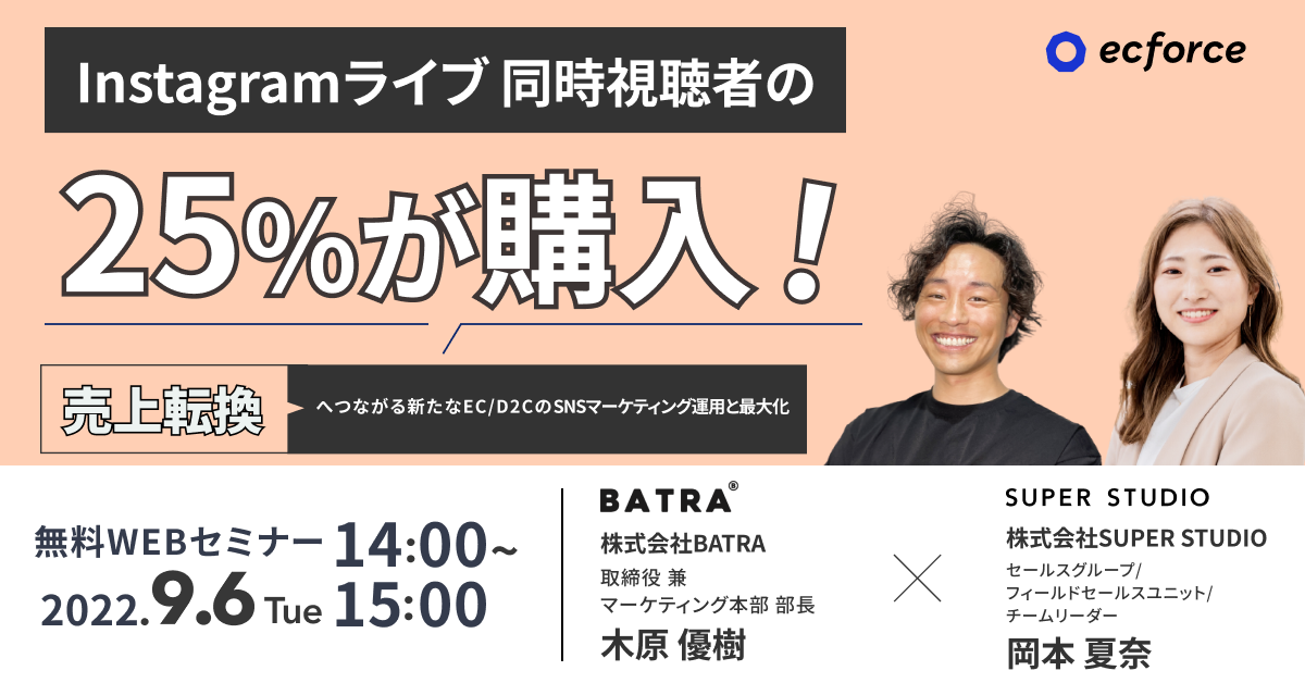 Instagramライブ同時視聴者の25％が購入！売上転換へつながる新たなEC