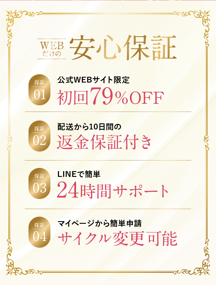 WEBだけの安心保証