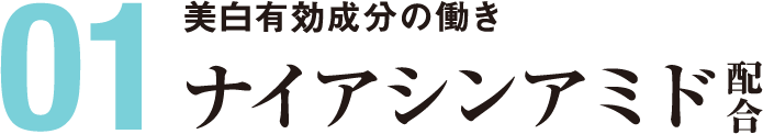 1.美白有効成分：ナイアシンアミド配合