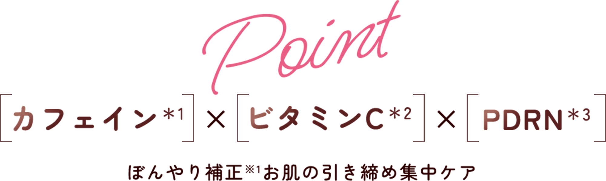 Point カフェイン×ビタミンC×PDRN ぼんやり補正 お肌の引き締め集中ケア