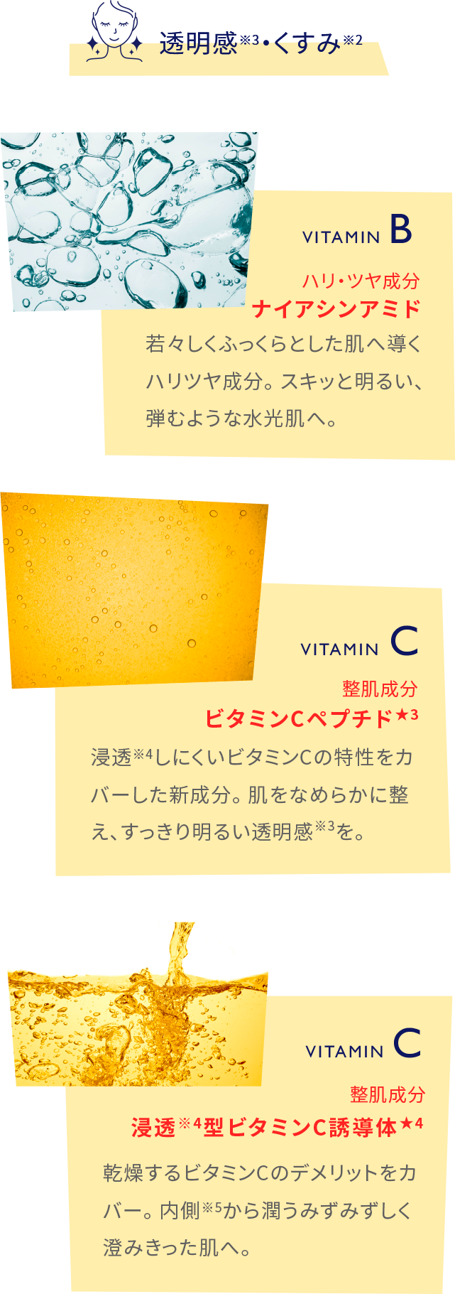 透明感・くすみ