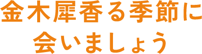金木犀香る季節に会いましょう