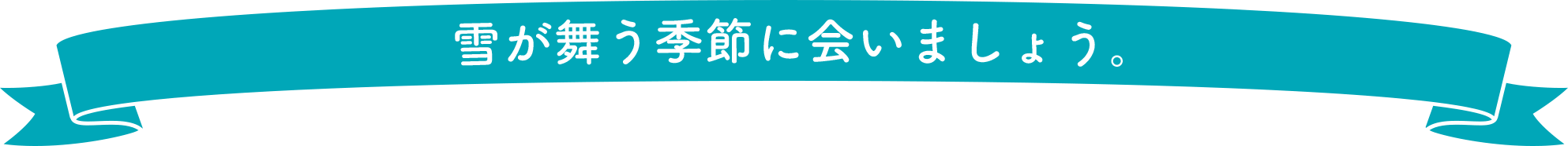 雪が舞う季節に会いましょう。
