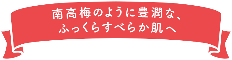 南高梅のように豊潤な、ふっくらすべらか肌へ