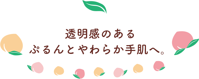 透明感のあるぷるんとやわらか手肌へ。